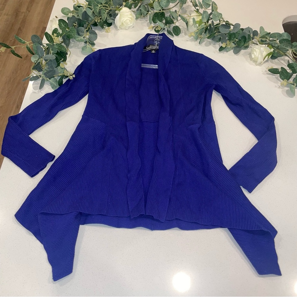 Cutter & Buck Women's Blue Open Front Sweater